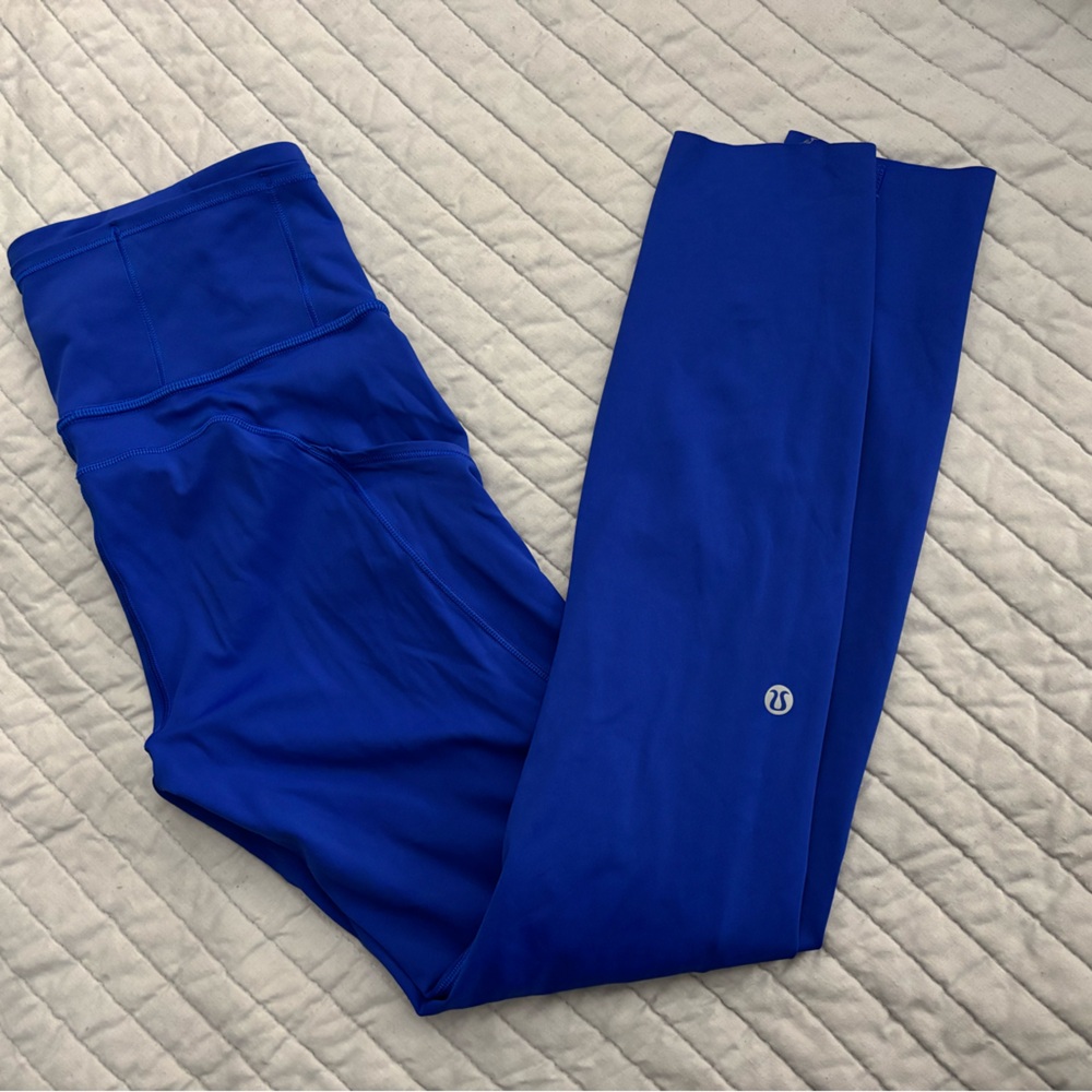 Lululemon blue running leggings